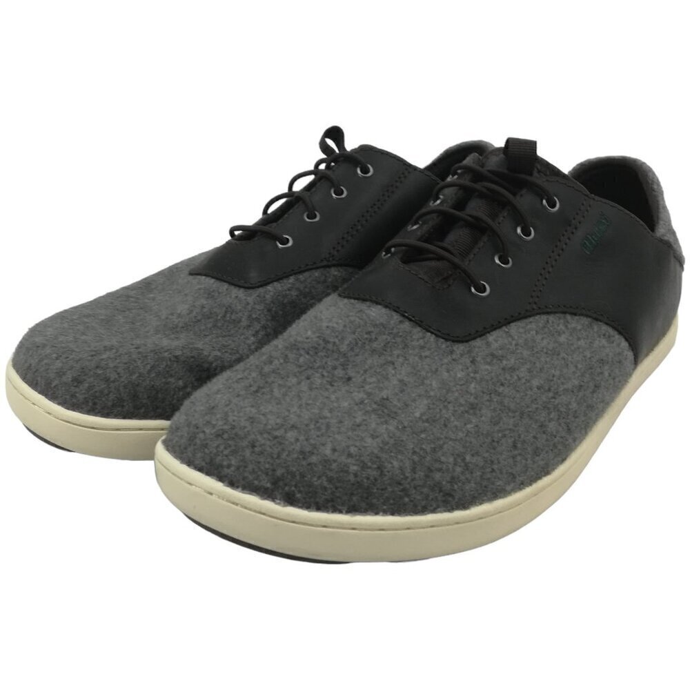 Olukai Nohea Moku Hulu Gray Mens Sneakers Size 9 Slip On Brown Barefoot Comfort